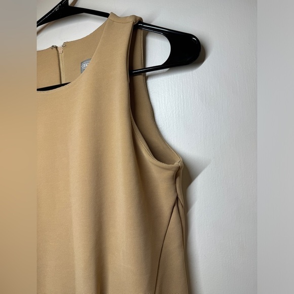ASOS Nude Beige Sleeveless Shift Cocktail Semi Formal Dress Size 2 - Picture 4 of 12